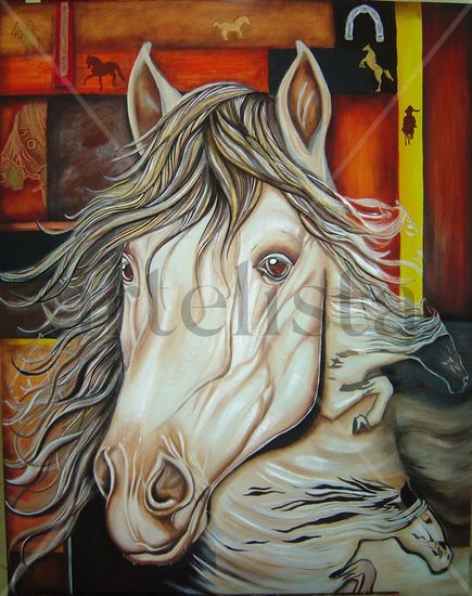 caballo Oil Canvas Landscaping