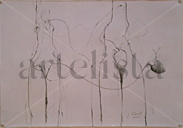 Copia de un dibujo realizado sobre el viento en una noche que llovía, yo te imaginaba lejos