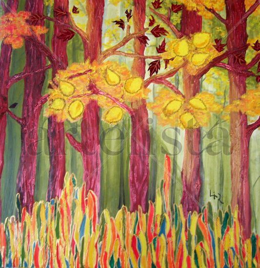 RAYO DE LUZ EN EL BOSQUE Canvas Landscaping