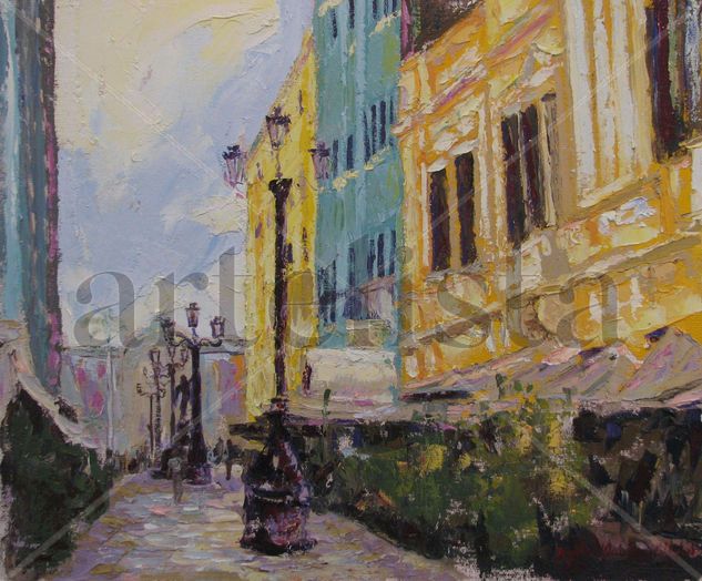 Pasaje Olaya.Lima-Perú Oil Canvas Landscaping