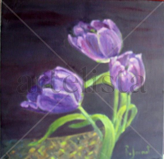 Tulipanes Oil Canvas Landscaping