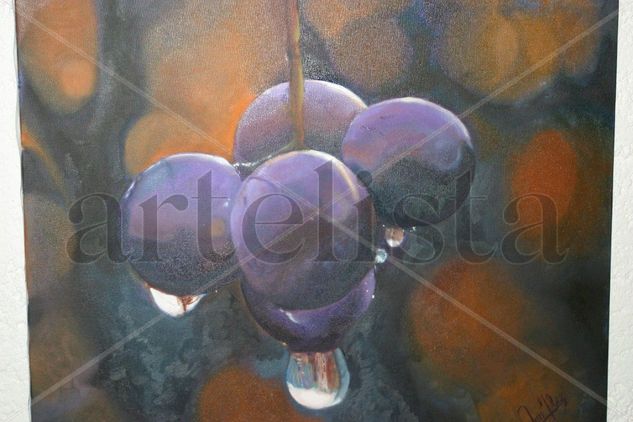 Uvas rociadas Oil Canvas Landscaping