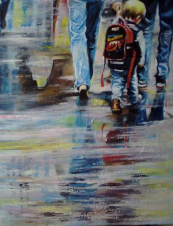 bajo la lluvia