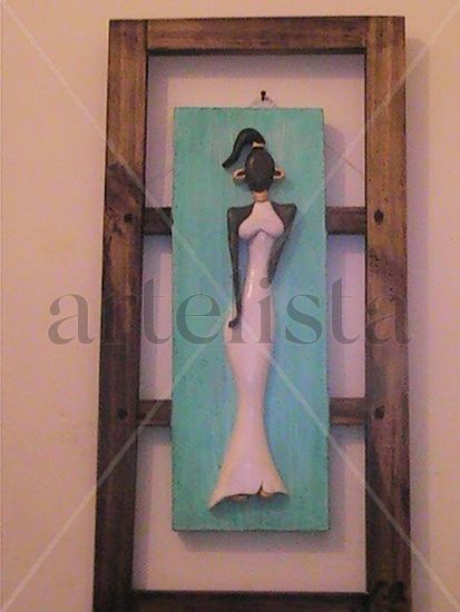 elegancia Acrylic Panel Figure Painting