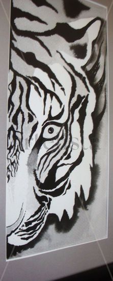 Tigre de bengála. Tinta Papel Animales