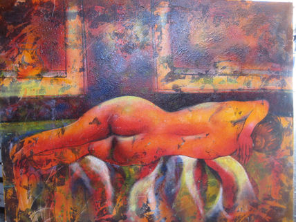 Desnudo en naranja