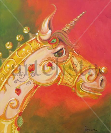 Unicornio Oil Canvas Landscaping