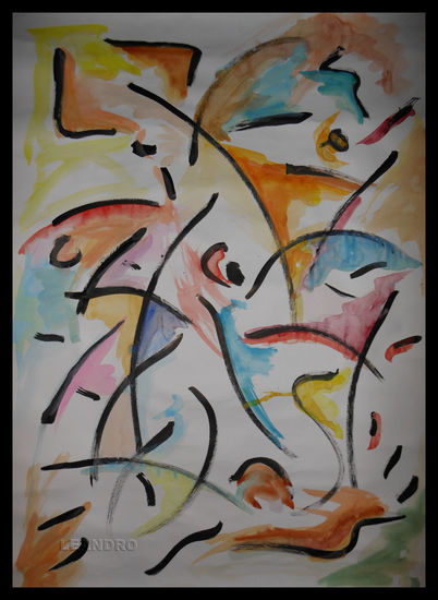 La danza Watercolour Paper Figure Painting