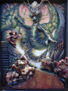 Dragon y enanos guerreros