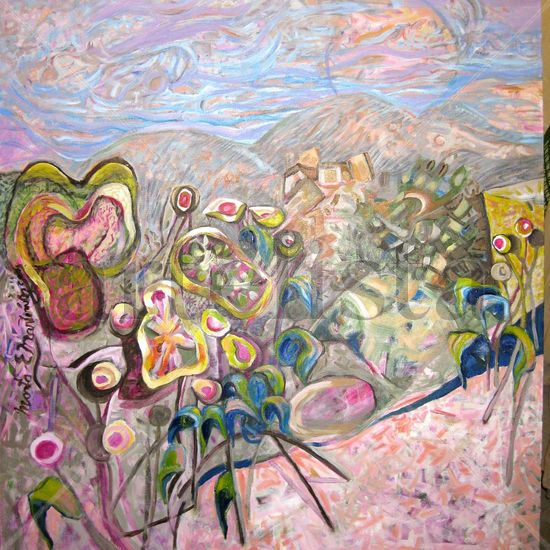 El jardin de Ediht Acrylic Canvas Landscaping