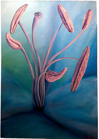 Blooming-Lilium Oil Canvas Landscaping