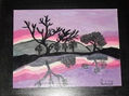 paisaje magenta