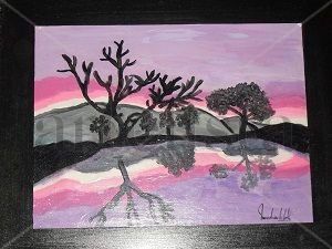 paisaje magenta Acrylic Panel Landscaping