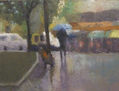 El paraguas azul- 61X50 cm.
