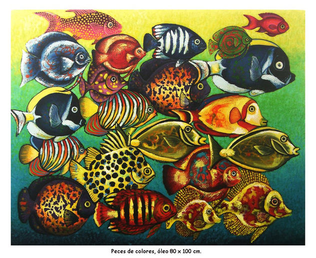 Peces de colores Oil Canvas Animals