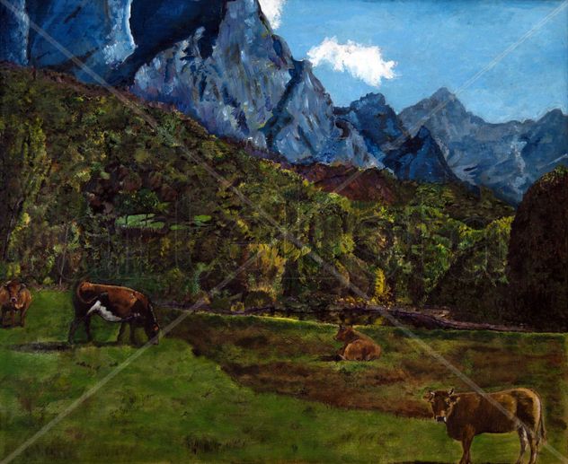 Paisaje con vacas - Picos de Europa