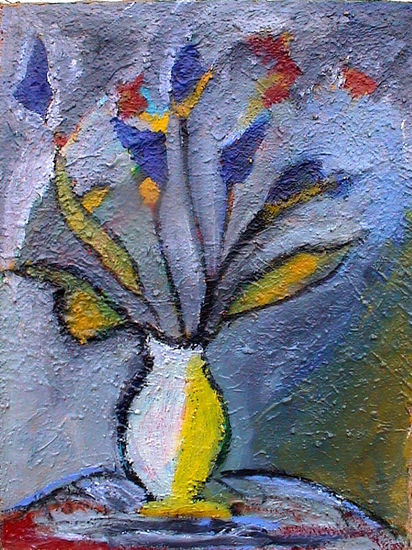 FLORES GRISES Oil Canvas Landscaping