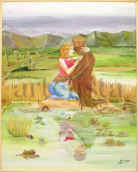 Amantes de la Naturaleza 2º Oil Canvas Landscaping