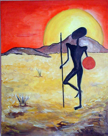 africa Acrylic Canvas Figure Painting