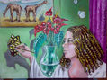 pintando una mariposa viva