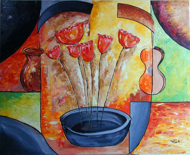 florero Acrylic Canvas Still Life Paintings