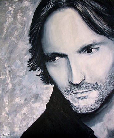 Miguel Bosé Oil Canvas Figure Painting