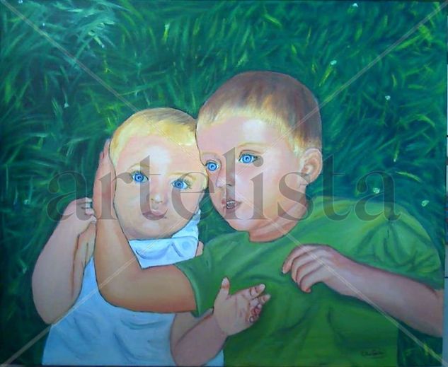 mi hermanito bebé Oil Canvas Figure Painting