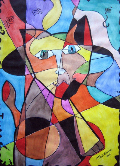 STREGATTO ASTRATTO (Alcie in wonderland) 50x70 cm 