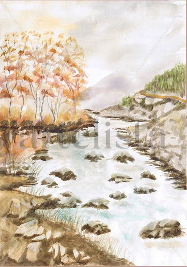 Recuerdo del Cares Watercolour Paper Landscaping