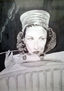 Marlene Dietrich, portrait, absolutely NO print, painted by me 50x70 cm