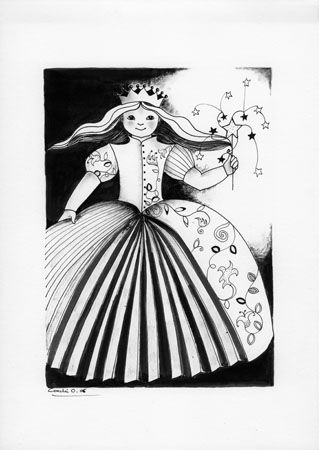 Princesa acordeön Tinta