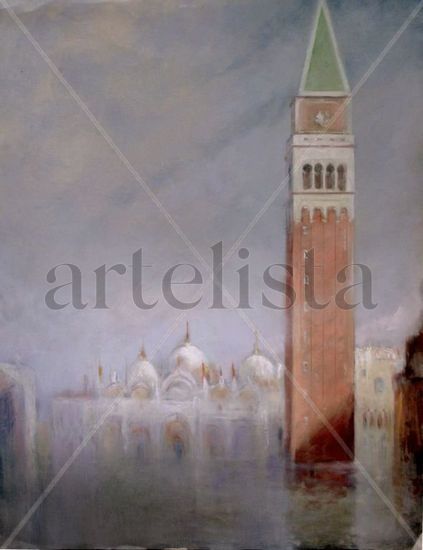 Venecia I Óleo Papel Paisaje