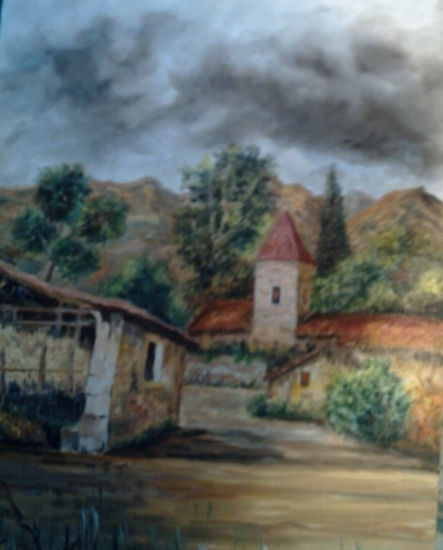 GRANJA PIRENAICA Oil Canvas Landscaping