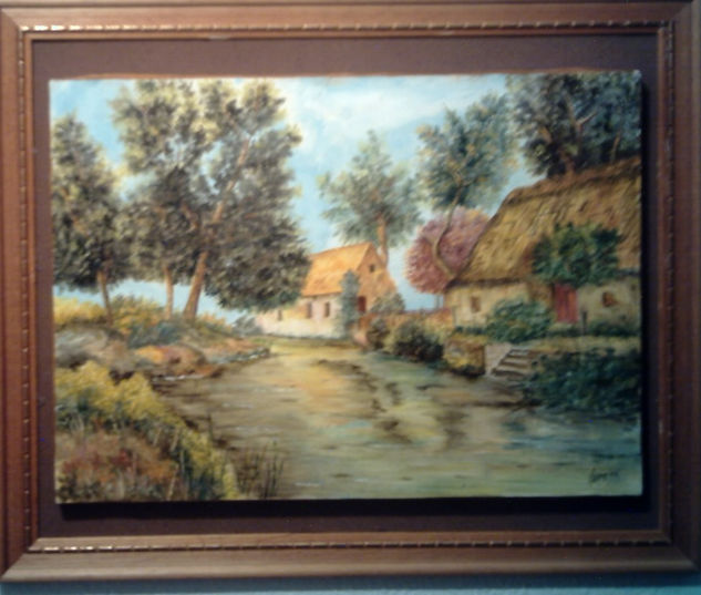 CASAS EN EL CAMPO Oil Canvas Landscaping