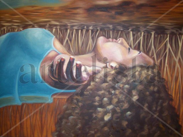 La siesta. Oil Canvas Others