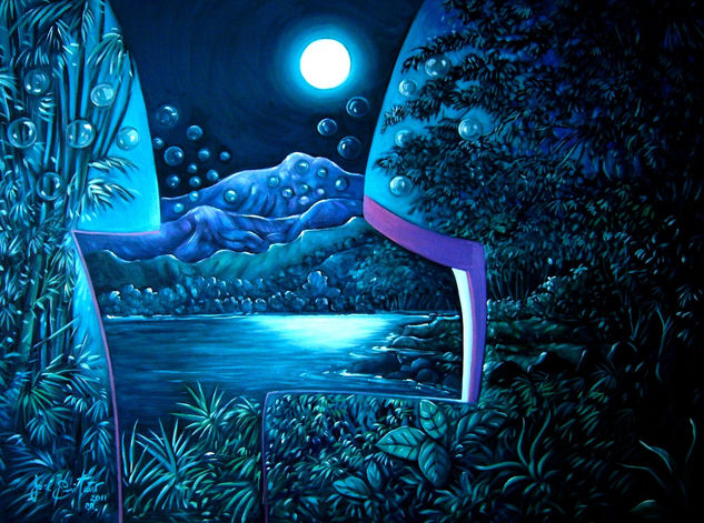 Fantasía Nocturnal Oil Canvas Landscaping