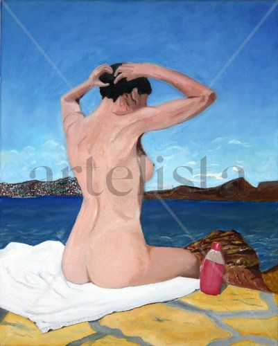 Mujer y el sol Oil Canvas Landscaping