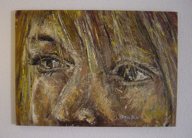 ojos cafes Oil Canvas Portrait