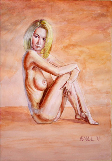 SENTADA Watercolour Paper Nude Paintings