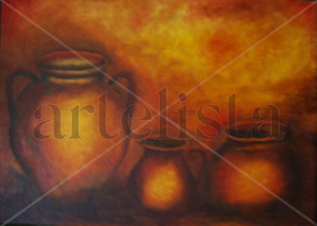 VASIJAS DE BARRO Oil Canvas Still Life Paintings