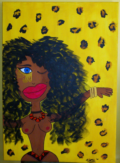 La negra Acrylic Canvas Figure Painting