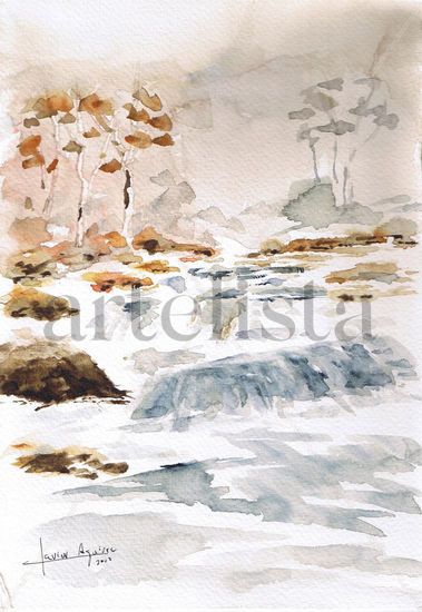 Rio de montaña 3 Watercolour Paper Landscaping