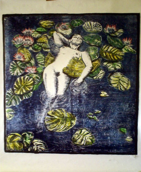 FLOR GARDUÑO (XILOGRAFIA) Woodcut