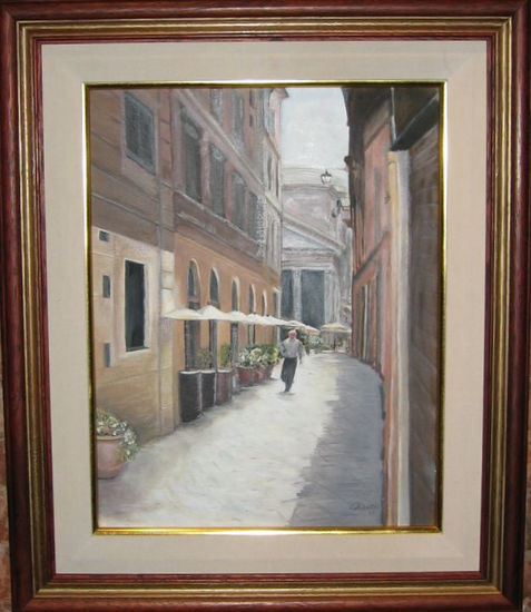 Via Di Maddalena Óleo Tela Paisaje