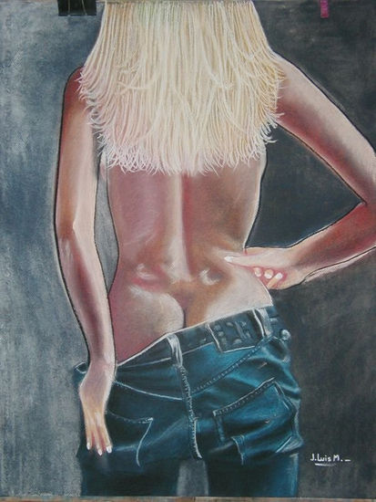 Sin Baqueros Pastel Paper Nude Paintings