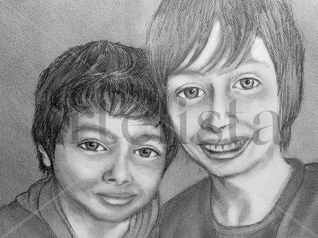 Retrato Esteban y Hugo