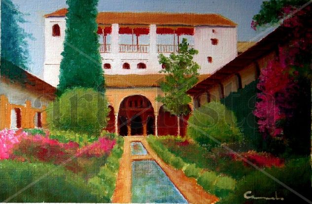 PALACIO DEL GENERALIFE Oil Paper Landscaping