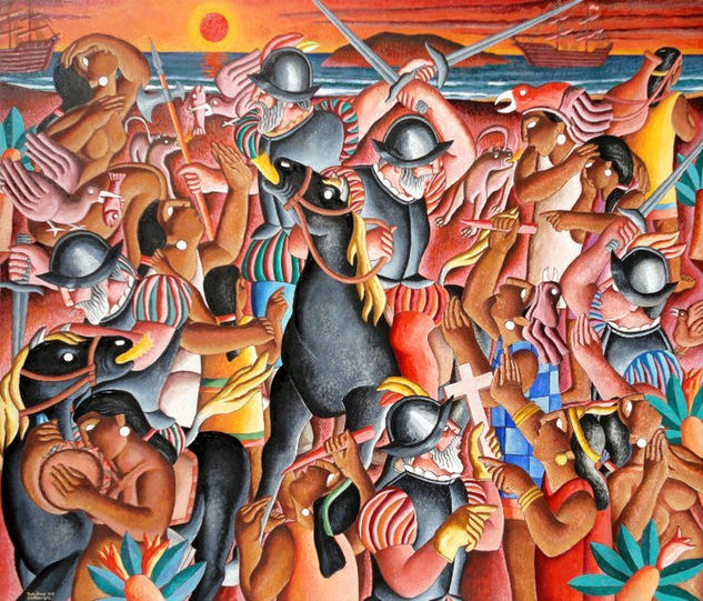 "El Ocaso" Óleo Lienzo Figura