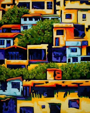 MÁS ALLÁ DE LAS PAREDES. Acrylic Canvas Landscaping