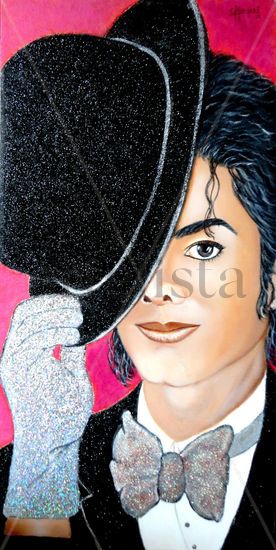 Michael, El Rey del Pop Acrílico Lienzo Retrato